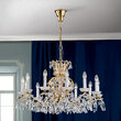 Candelabru modern cristal Aur 24k 12xE14/40W, Hirohito LU 2143/12 Gold Orion